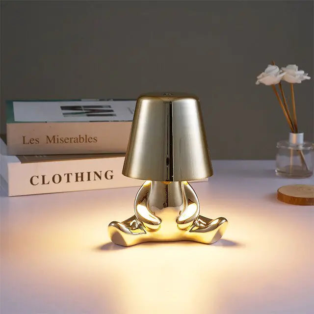 Golden Man LED Touch Lamp
